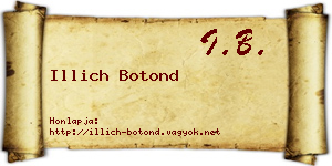 Illich Botond névjegykártya